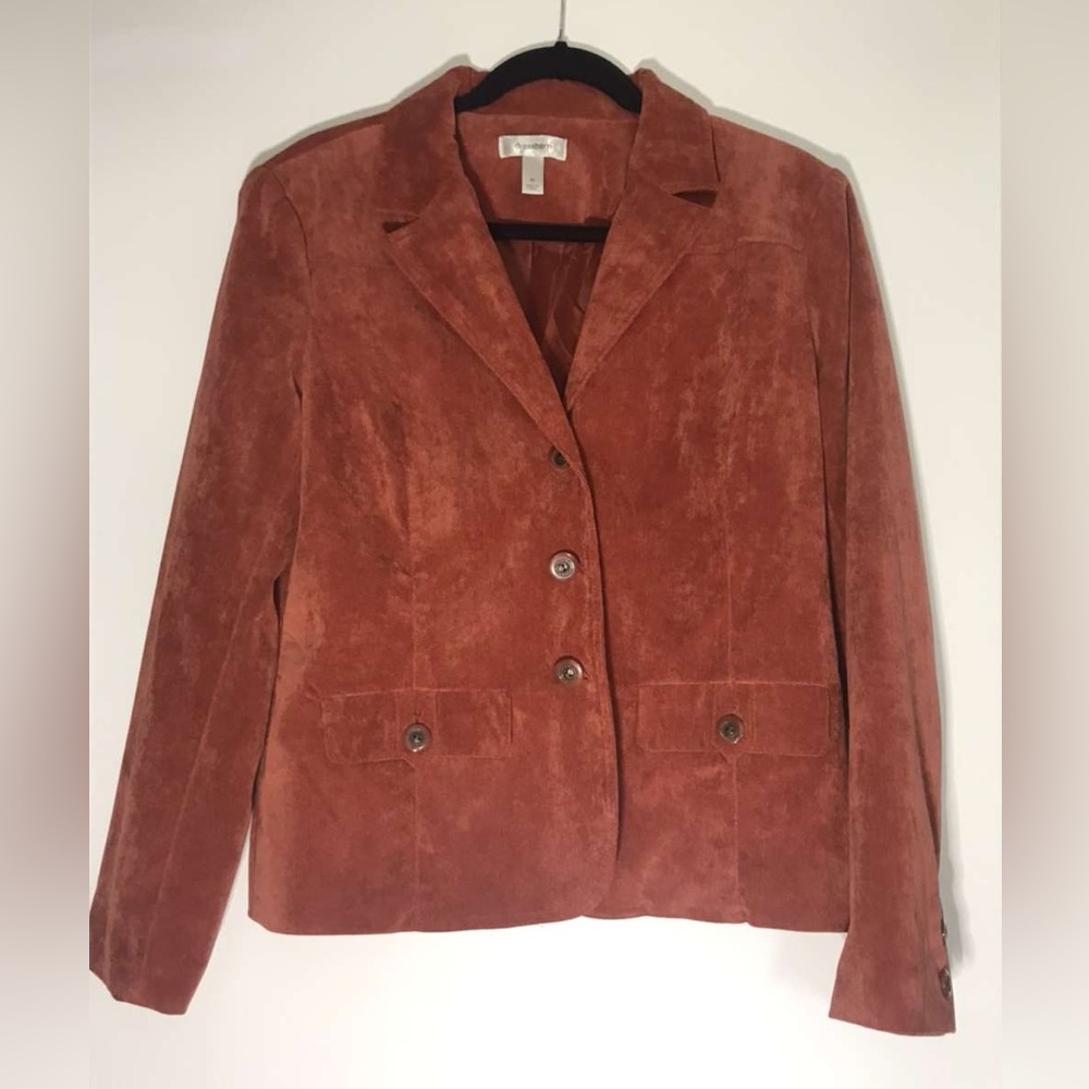 Dressbarn Orange Corduroy Jacket Blazer (medium)